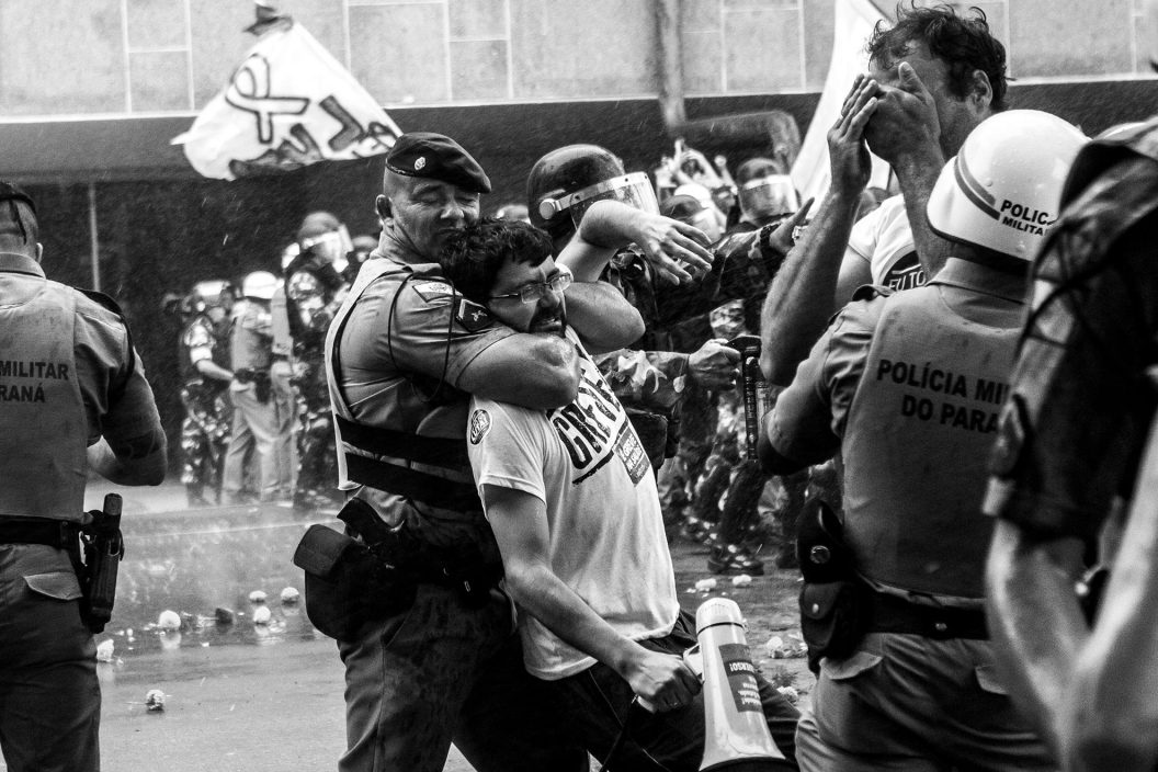 Protesto dos professores em Curitiba