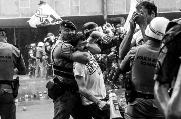 Protesto dos professores em Curitiba