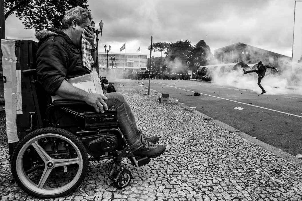 Protesto dos professores em Curitiba