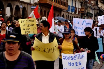 Marcha en Cusco